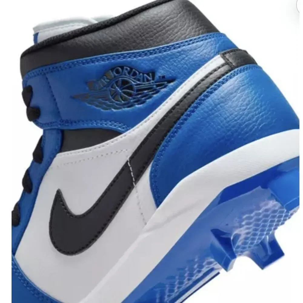 Air Jordan 1 Retro High MCS Game Royal Baseball Cleats AV5354-411 Men's Size 9